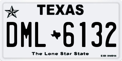 TX license plate DML6132