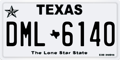 TX license plate DML6140