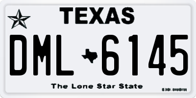 TX license plate DML6145