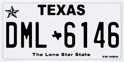 TX license plate DML6146