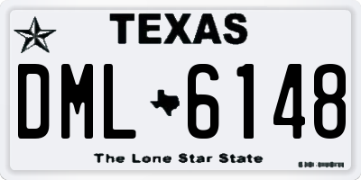 TX license plate DML6148