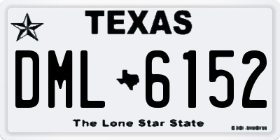 TX license plate DML6152