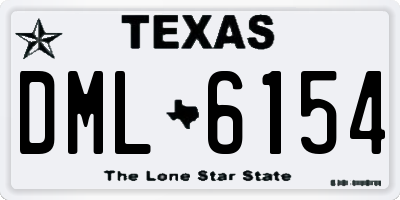 TX license plate DML6154
