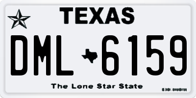 TX license plate DML6159
