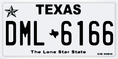 TX license plate DML6166