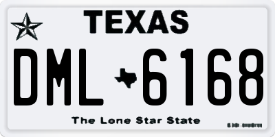 TX license plate DML6168