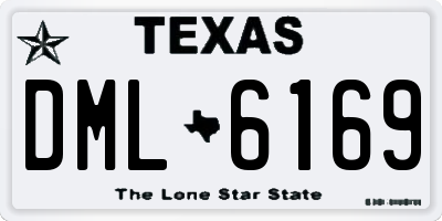TX license plate DML6169