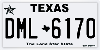 TX license plate DML6170