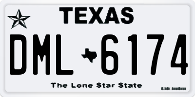 TX license plate DML6174