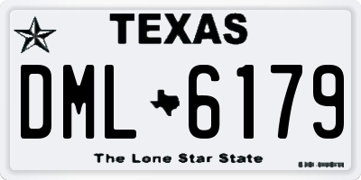 TX license plate DML6179