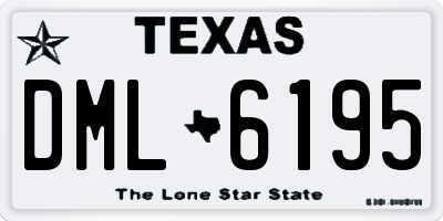 TX license plate DML6195