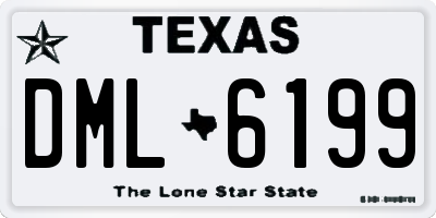 TX license plate DML6199