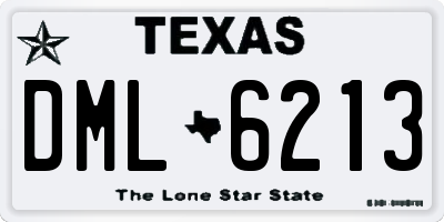 TX license plate DML6213
