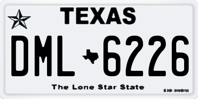 TX license plate DML6226