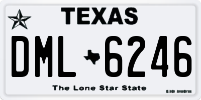 TX license plate DML6246