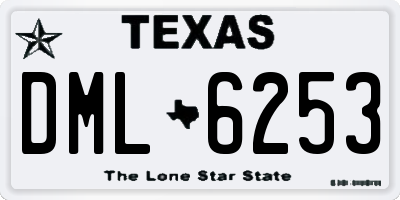 TX license plate DML6253