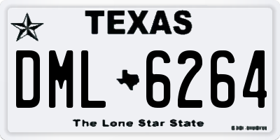 TX license plate DML6264