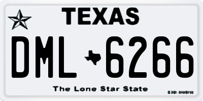TX license plate DML6266
