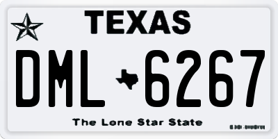 TX license plate DML6267