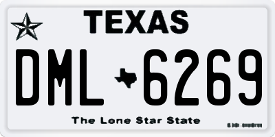 TX license plate DML6269