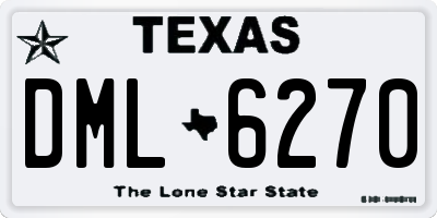 TX license plate DML6270
