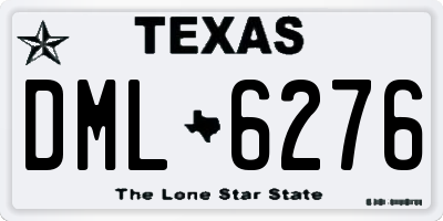 TX license plate DML6276