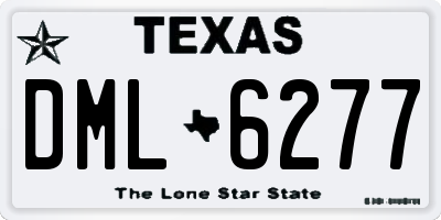 TX license plate DML6277