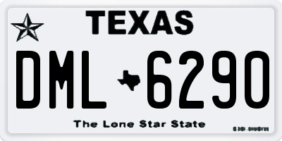 TX license plate DML6290
