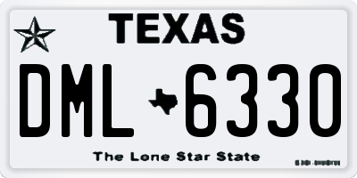 TX license plate DML6330