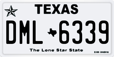 TX license plate DML6339