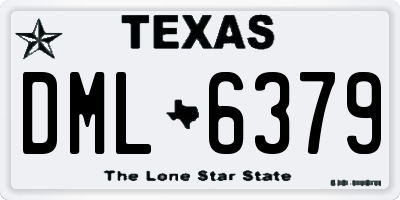 TX license plate DML6379