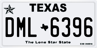 TX license plate DML6396
