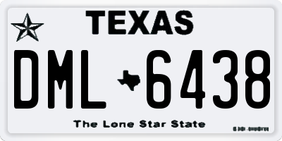 TX license plate DML6438