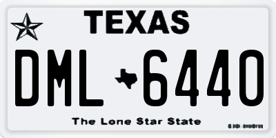 TX license plate DML6440