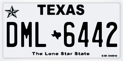 TX license plate DML6442