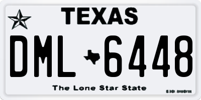 TX license plate DML6448