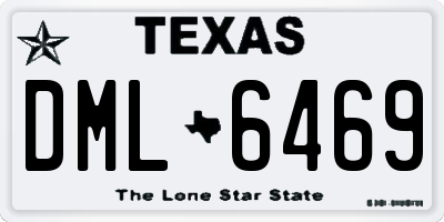 TX license plate DML6469