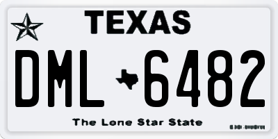 TX license plate DML6482