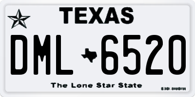 TX license plate DML6520