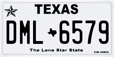 TX license plate DML6579
