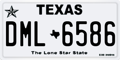 TX license plate DML6586