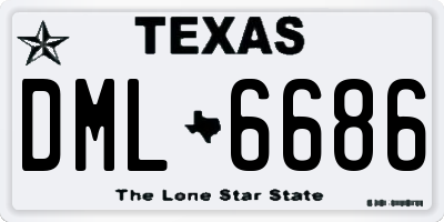 TX license plate DML6686