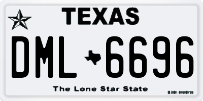 TX license plate DML6696