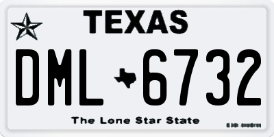 TX license plate DML6732