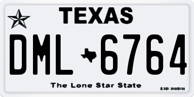 TX license plate DML6764