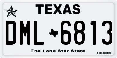 TX license plate DML6813