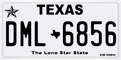 TX license plate DML6856