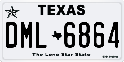 TX license plate DML6864