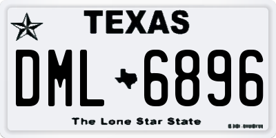 TX license plate DML6896