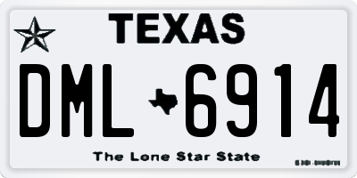 TX license plate DML6914